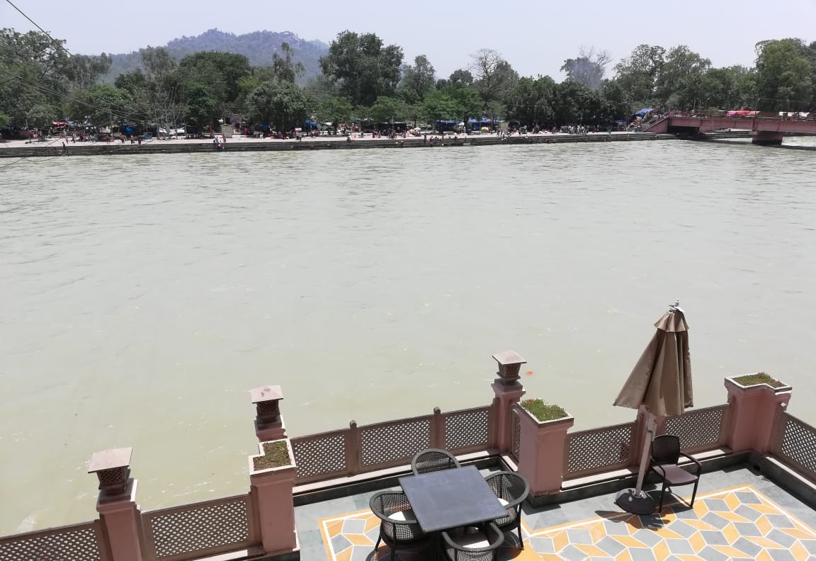 Dining Hall, River View, The Haveli Hari Ganga Hotel, Rishikeshm India